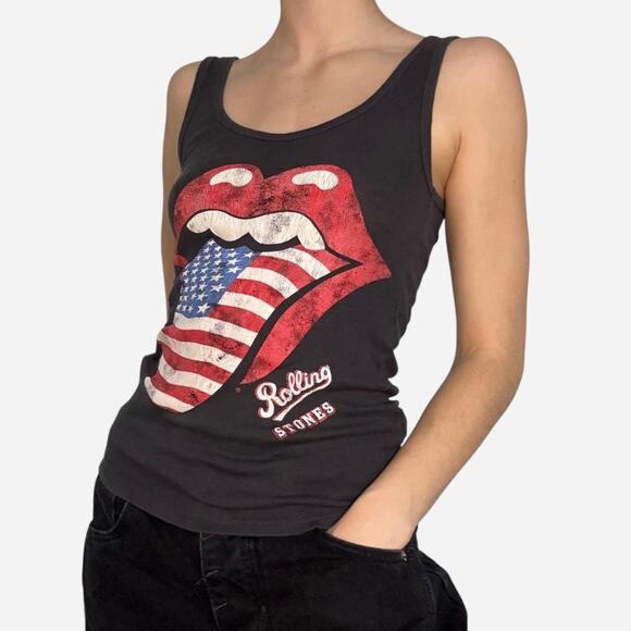 Rolling Stones tank top with red and white graphic - size small from Bravado - Picture 1 of 8